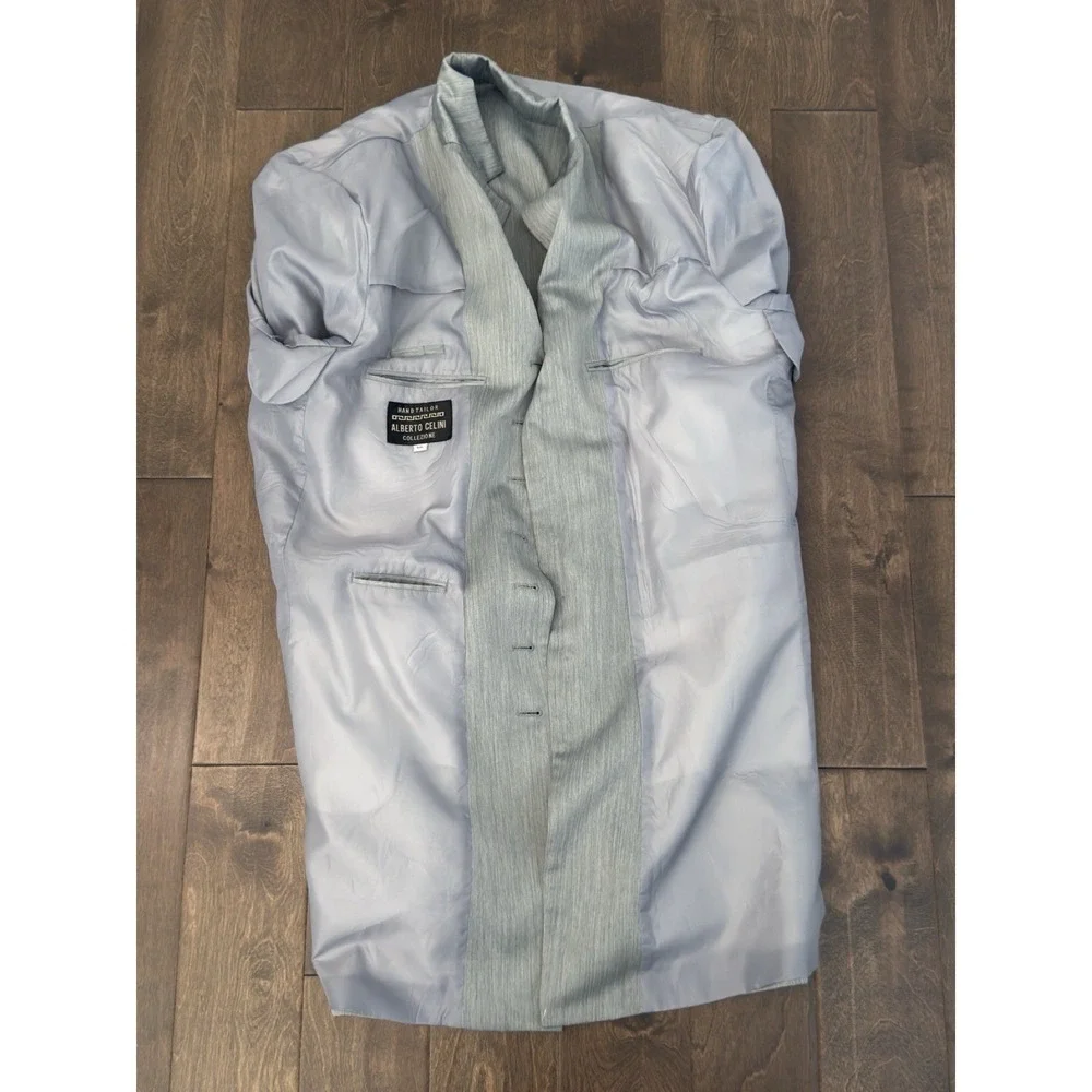 Alberto Celini Mens Grey Suit Jacket Blazer Size 50L Single Breasted‎ 7-Button